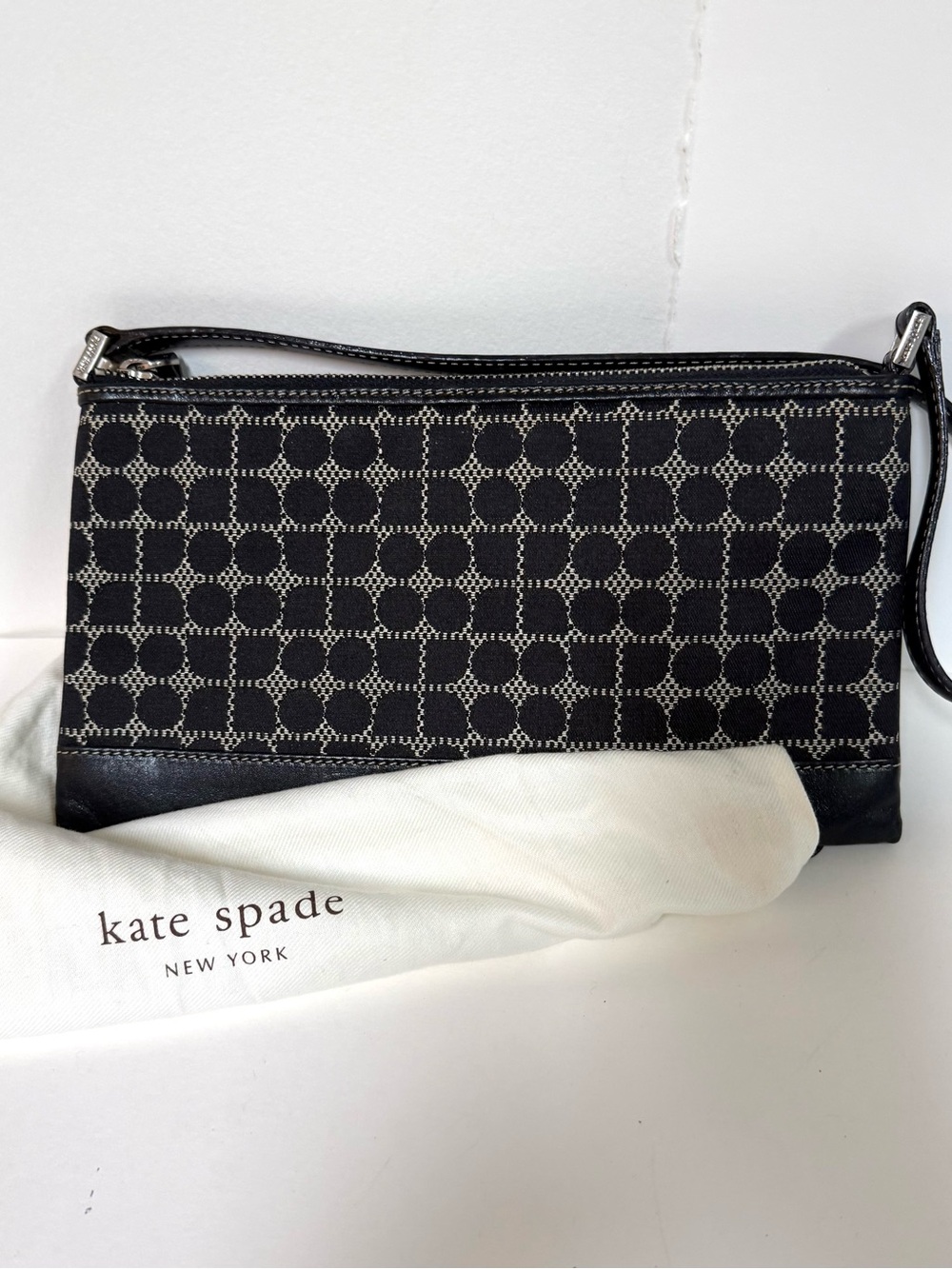 kate spade Black & Cream Geometric mini bag vintage